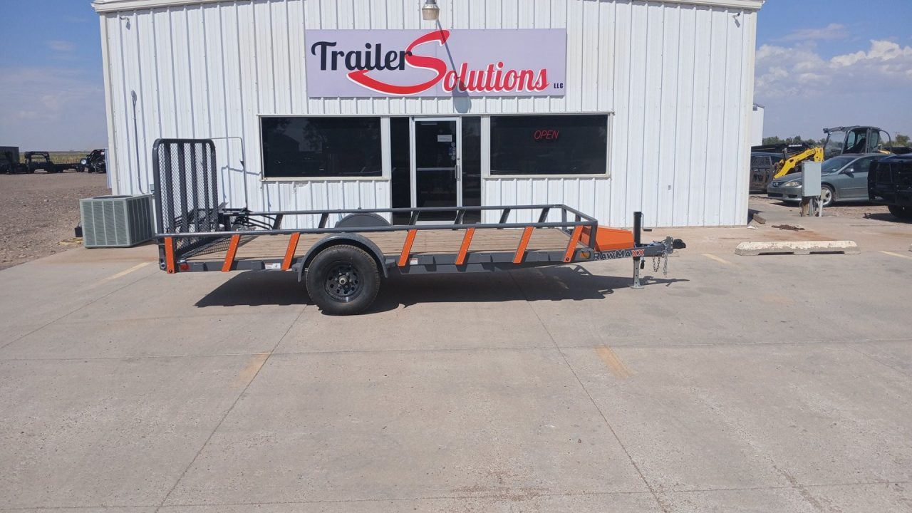 New 2026 RawMaxx UTX14'X77" 5200 LB Brake Axle Utility Trailer