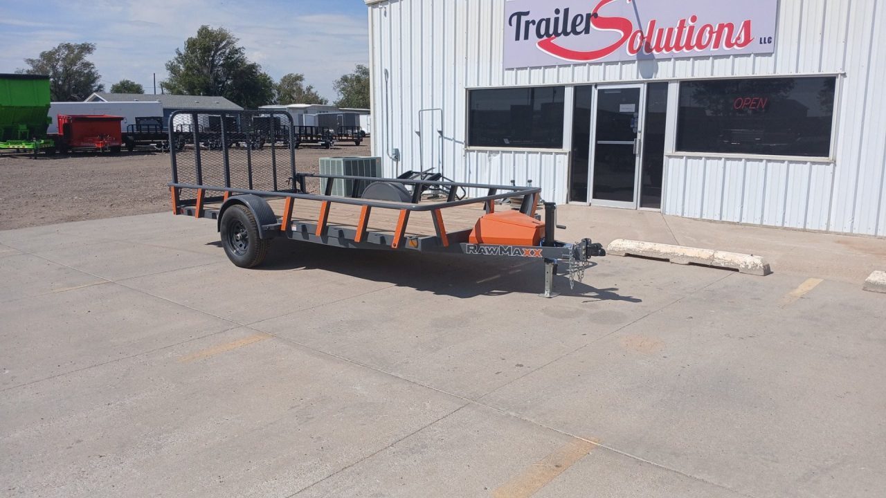 New 2026 RawMaxx UTX14'X77" 5200 LB Brake Axle Utility Trailer