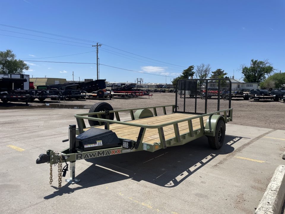 New 2026 RawMaxx UTX14'X77" 5200 LB Brake Axle Utility Trailer