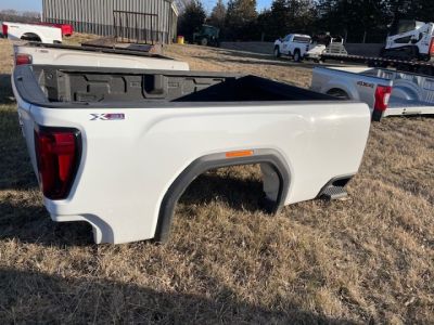New 2024 Pickup box 2020-Current GMC 8ft SRW Pickup bed White