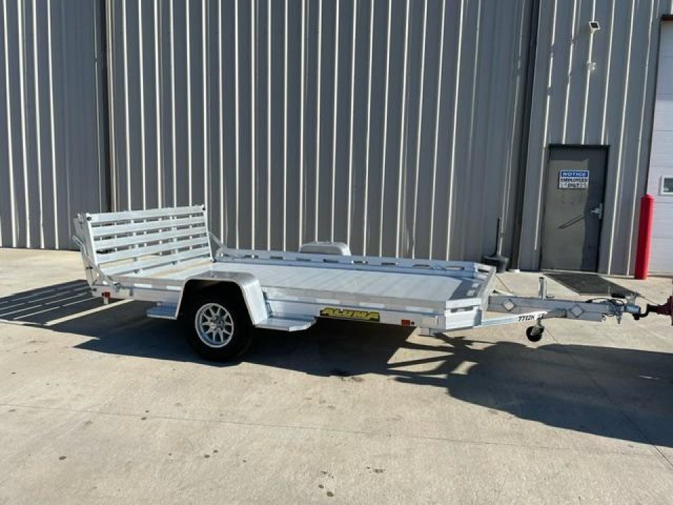 New 2026 Aluma 77x12H-S-BT Bi fold ramp gate Utility Trailer Utility Trailer