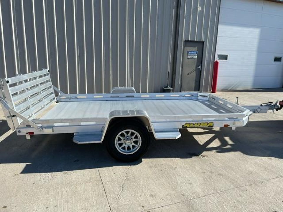 New 2026 Aluma 77x12H-S-BT Bi fold ramp gate Utility Trailer Utility Trailer