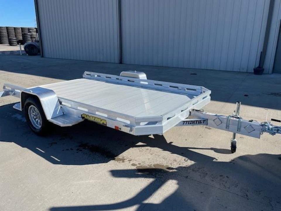 New 2027 Aluma 7712H Tilt Bed Utility Trailer 77x12 Utility Trailer