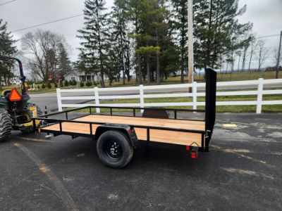 New 2026 BWISE UTE3 76x12 3K Single Axle Utility Trailer