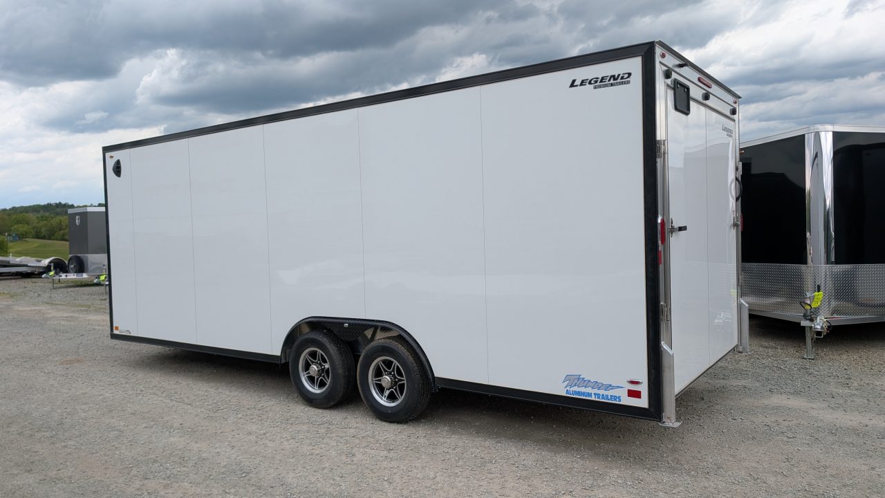 New 2026 Legend 8.5 x 22 + 2' V Thunder Enclosed Car Hauler w/ Ramp Door (84" Interior)