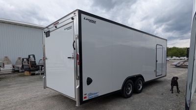 New 2026 Legend 8.5 x 22 + 2' V Thunder Enclosed Car Hauler w/ Ramp Door (84" Interior)