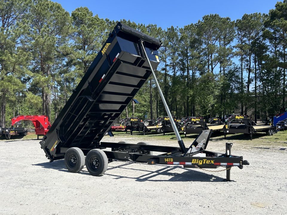 New 2027 Big Tex Trailers 14TD Dump Trailer 6 stage telescopic 7 gauge floor