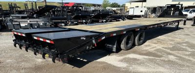 New 2026 East Texas Trailers 40' Tandem Dual Gooseneck Pierce Frame Macho Dove Tail Equipment Trailer