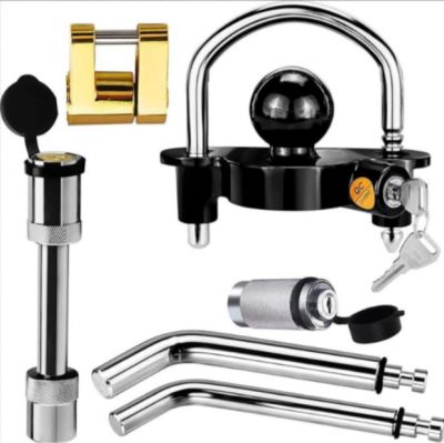 New 2025 Trailer Hitch Security Lock Set | Coupler Lock, Hitch Pin Locks & Universal Ball Lock