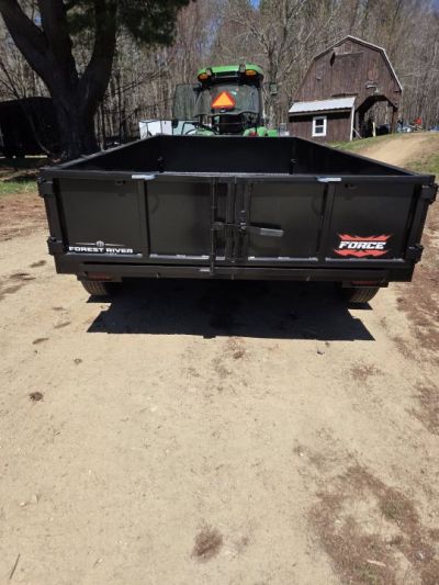 New 2026 Force 6x12 9990lb gvwr dump trailer with tarp kit and spare tire Dump Trailer