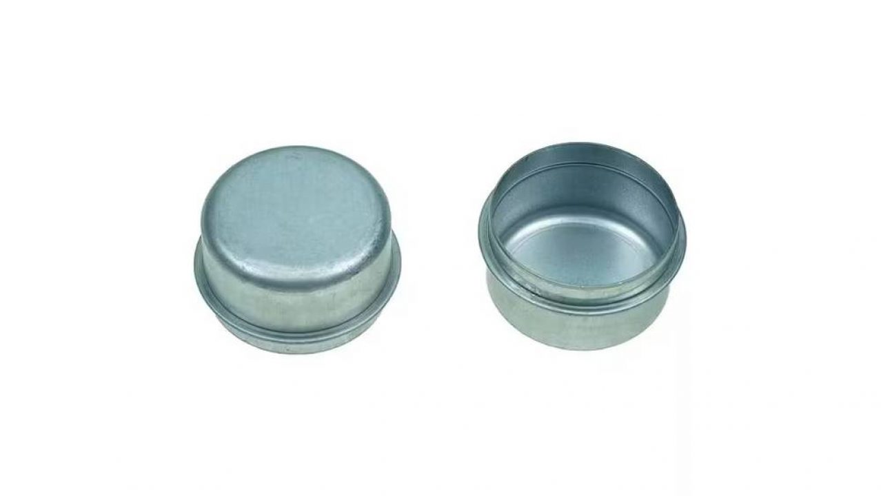 New 2.44 Solid Steel Dust Caps | Heavy Duty Trailer Hub Dust Caps