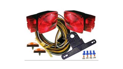 New Incandescent Sealed Stop/Turn/Tail Light Kit | Over 80” Trailer Light Kit