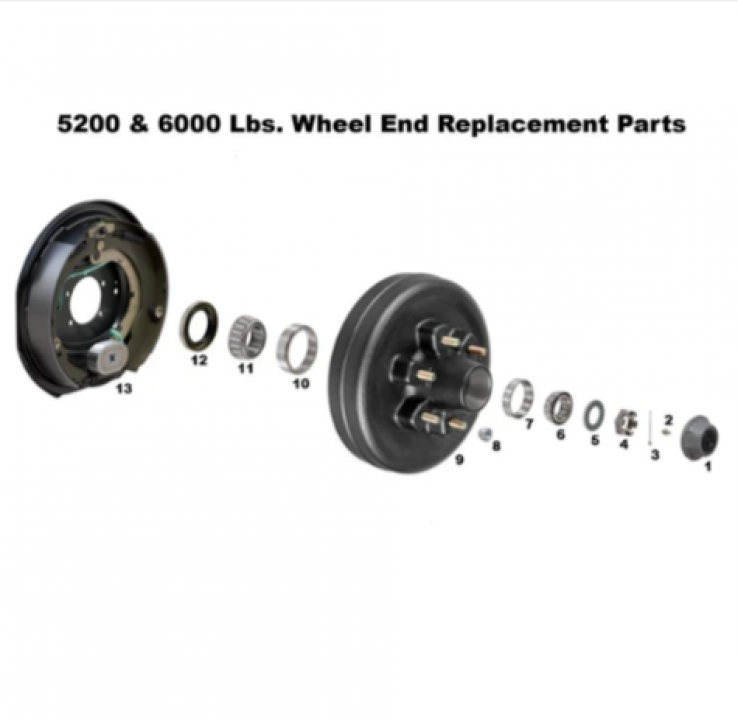 New 12" x 2" Left-Hand Electric Brake Assembly | FWSA Trailer Brake
