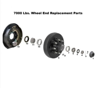 New 12" x 2" Left-Hand Electric Brake Assembly | FWSA Trailer Brake