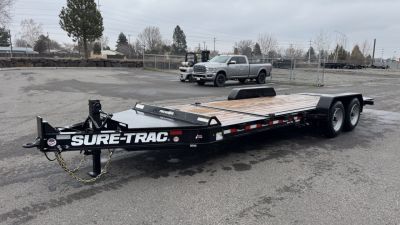 New 2025 Sure-Trac 7 X 16+4 Pro Series 17.6k Equipment Trailer