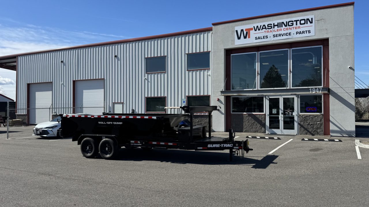 New 2026 Sure-Trac 16' 15.4K BP Roll Off Carrier Chassis