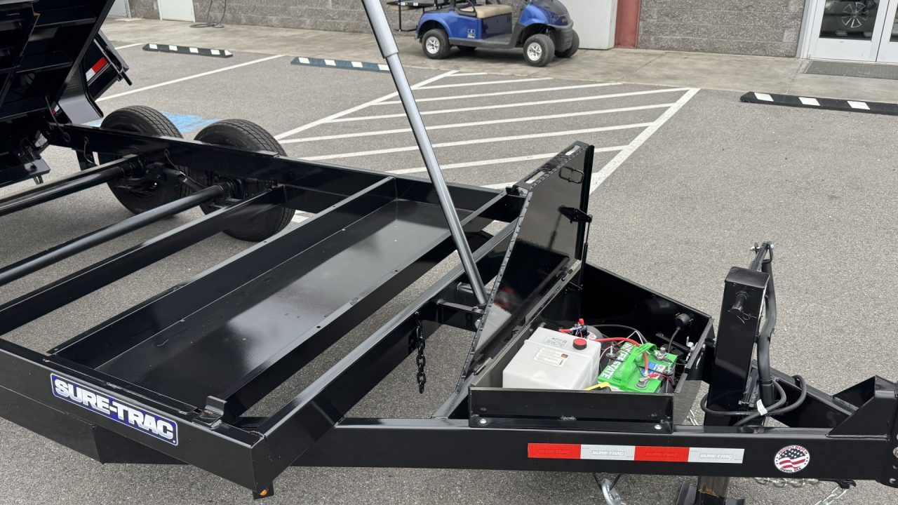 New 2025 Sure-Trac 7 x 14 HD Low Pro 14k telescopic Dump Trailer