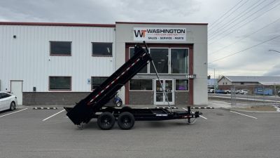 New 2025 Sure-Trac 7 x 14 HD Low Pro 14k telescopic Dump Trailer