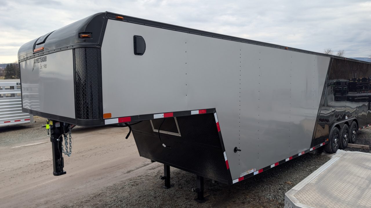 New 2026 Homesteader 8.5x38 (29+8) Gooseneck Car Hauler w/ Ramp