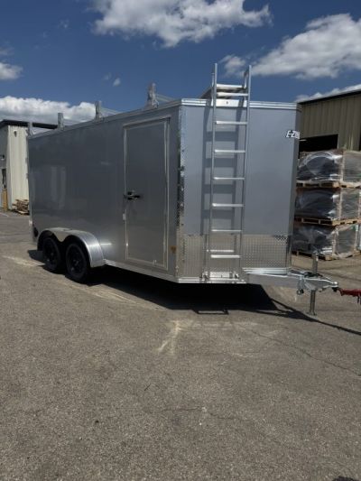 New 2026 E-Z Hauler EH7X14 Ultimate Contractor Enclosed Trailer Barn & Ramp Door