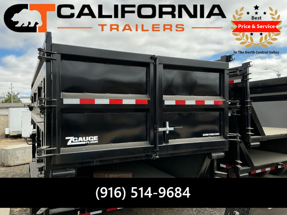 New 2026 Sure-Trac 6' Bin 4' sides 15.5cu yd Dump Trailer