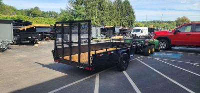 New 6 x 12 Sure-Trac 14" Steel High Side Landscape Trailer 3k