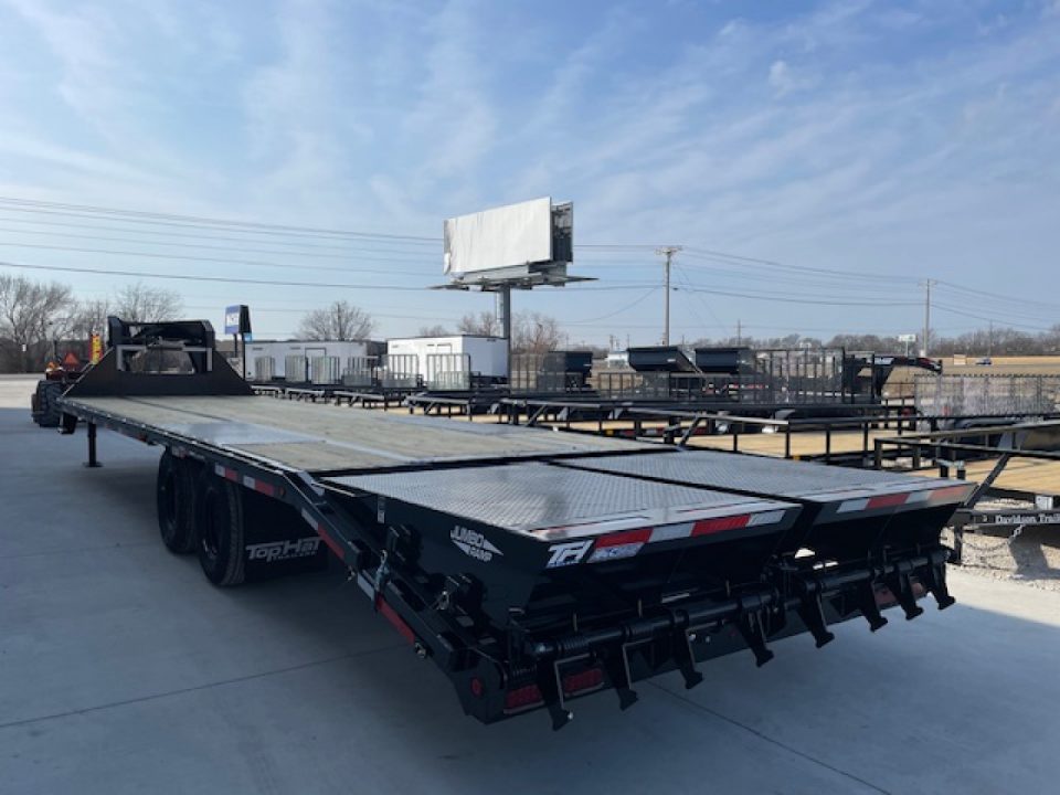 New 2026 TOP HAT 102X32 (27+5) GOOSENECK EQUIPMENT TRAILER TANDEM DUAL 12K AXLES,24,000 GVWR