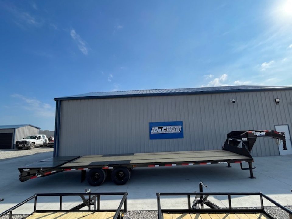 New 2026 TOP HAT 102X32 (27+5) GOOSENECK EQUIPMENT TRAILER TANDEM DUAL 12K AXLES,24,000 GVWR