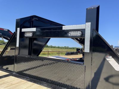 New 2026 TOP HAT 102X32 (27+5) GOOSENECK EQUIPMENT TRAILER TANDEM DUAL 12K AXLES,24,000 GVWR
