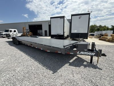 New Lamar Car Hauler 102x36 14K W/ Steel Floor, Tool Box & Winch Plate