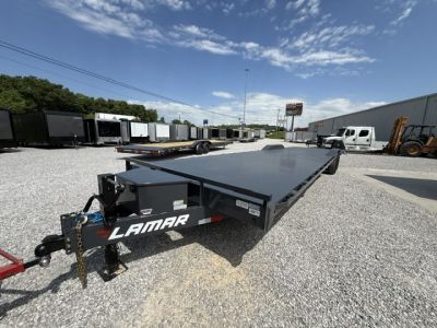 New Lamar Car Hauler 102x36 14K W/ Steel Floor, Tool Box & Winch Plate