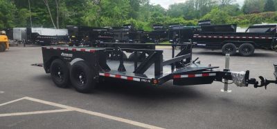 New 6'3 x 16 Air Tow PRO 16 Drop Deck Flatbed 16.5k***BLACK