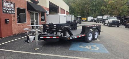 New 6'3 x 16 Air Tow PRO 16 Drop Deck Flatbed 16.5k***BLACK