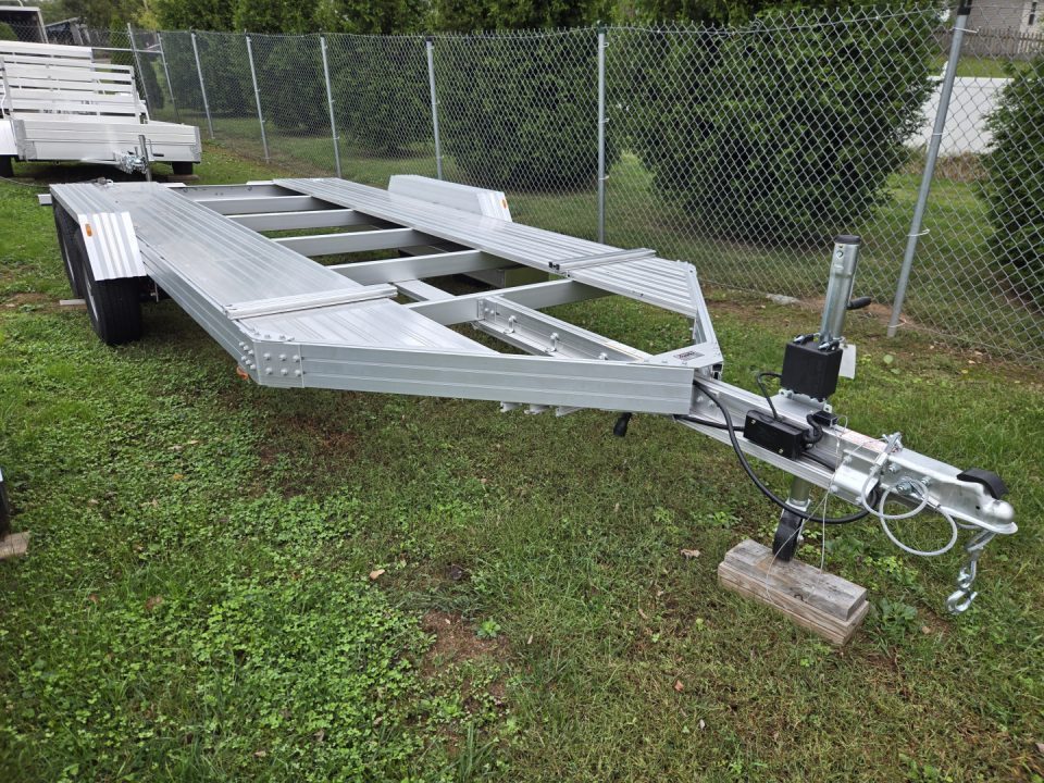New 7' x 14' Trailex CT-8455EB "HYPERCAR" Anodized Aluminum Car Trailer, 7k GVWR ***11' Long Ramps, 84" Between Fenders, Alum Wheels, Winch Mount, Spare Mount
