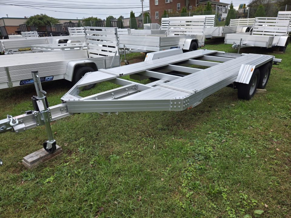 New 7' x 14' Trailex CT-8455EB "HYPERCAR" Anodized Aluminum Car Trailer, 7k GVWR ***11' Long Ramps, 84" Between Fenders, Alum Wheels, Winch Mount, Spare Mount