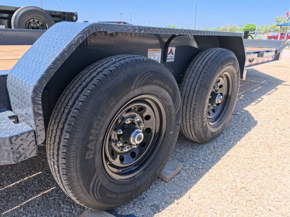 New 2026 Iron Bull 83x20 EWB Equipment Trailer, 14K GVWR, 3' Self Cleaning Dove Tail w/Rampage Ramps, Adj. 14K Coupler, LRE 10 Ply Tires