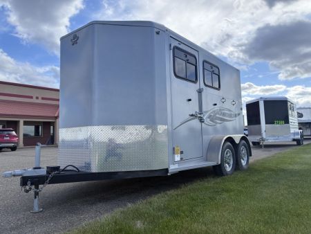 Used 2023 Titan Trailer 2 Horse Bumper Pull Horse Trailer
