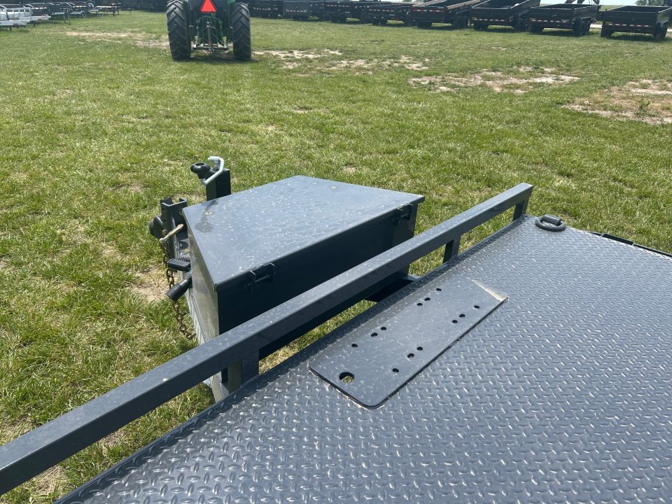 New 2026 Lamar 83x20 Tandem 10K Steel Floor Carhauler w/ Toolbox, 2' Dove, & Slide In Ramps