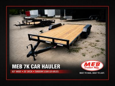 New 2027 MEB 7x20 Open Wood Deck Auto Hauler Car / Racing Trailer