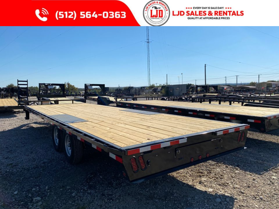New 2027 East Texas Trailers 102" X 25' Deckover Flatbed Trailer - 8FT SIR - 14K GVWR