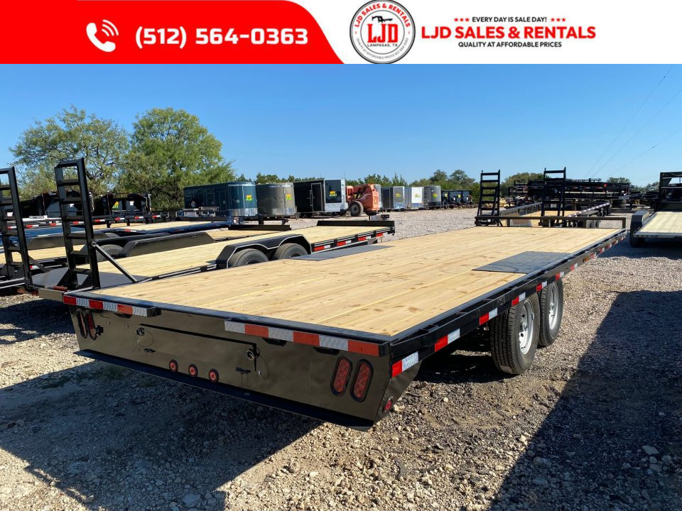 New 2027 East Texas Trailers 102" X 25' Deckover Flatbed Trailer - 8FT SIR - 14K GVWR