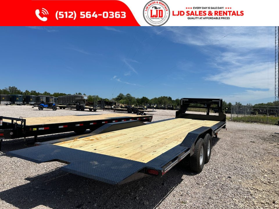 New 2027 East Texas - 26' Drive Over Fender Power Tilt Gooseneck Trailer