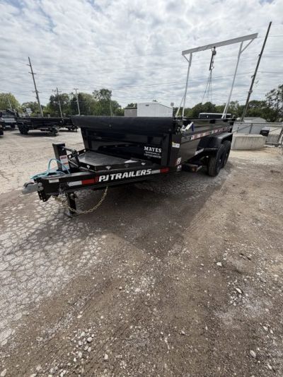 New 2027 PJ Trailers DL142 Dump Trailer 83X14 TA 24  SIDES (GVW:15400) BLACK