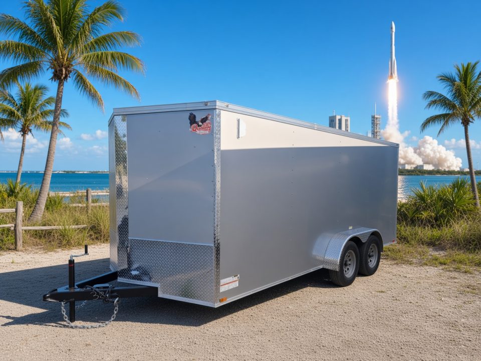 New 2026 Quality Cargo 7 x 16 Enclosed Silver Cargo Trailer Great for Tools & Motorcycles Cargo / Enclosed Trailer