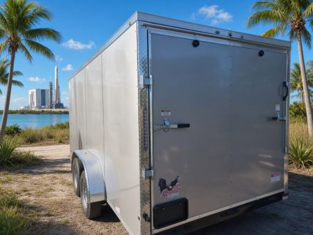 New 2026 Quality Cargo 7 x 16 Enclosed Silver Cargo Trailer Great for Tools & Motorcycles Cargo / Enclosed Trailer