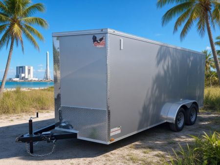 New 2026 Quality Cargo 7 x 16 Enclosed Silver Cargo Trailer Great for Tools & Motorcycles Cargo / Enclosed Trailer