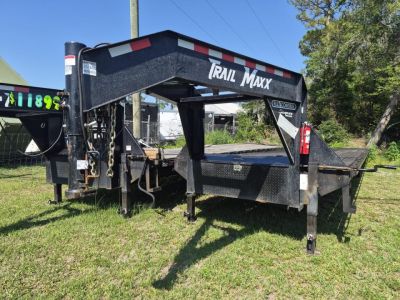 Used 2024 40 Ft. Gooseneck with 12,000 LB GVWR Equipment Trailer