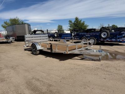 New 2026 Load Trail 7-14 Aluminum Ramp Gate Utility W/ Bi-Fold Gate 3K GVWR