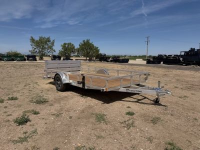 New 2026 Load Trail 7-14 Aluminum Ramp Gate Utility W/ Bi-Fold Gate 3K GVWR