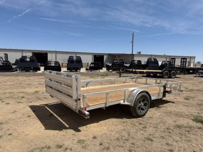 New 2026 Load Trail 7-14 Aluminum Ramp Gate Utility W/ Bi-Fold Gate 3K GVWR